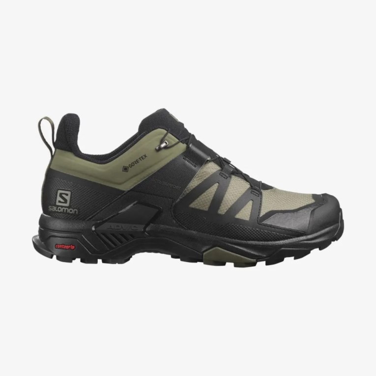 Salomon X Ultra 4 Siroke Topanky GTX Turisticke Topanky Panske Čierne Olivovo Zelená | SK 1MKAZE